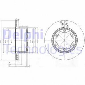 Гальмівний диск (задній) Delphi BG9015 (фото 1)