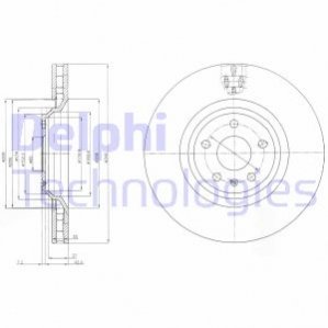 Тормозной диск (передний) Delphi BG9054 (фото 1)