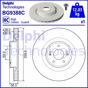 Тормозной диск Delphi BG9388C (фото 1)
