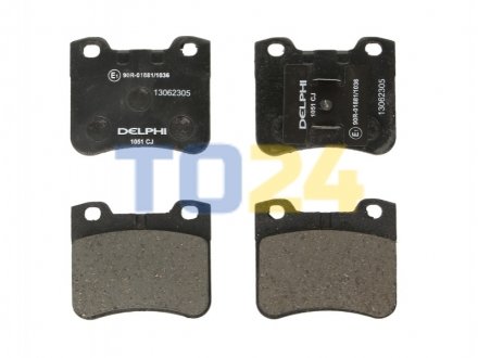 Дисковые тормозные колодки (передние) Delphi LP1051 (фото 1)