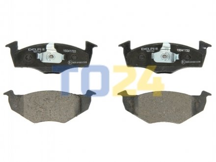 Дисковые тормозные колодки (передние) Delphi LP1601 (фото 1)