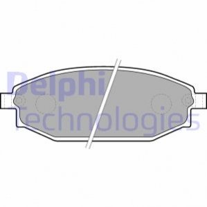 Дисковые тормозные колодки (передние) Delphi LP1665 (фото 1)