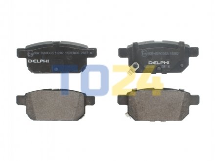 Дисковые тормозные колодки (задние) Delphi LP2687 (фото 1)