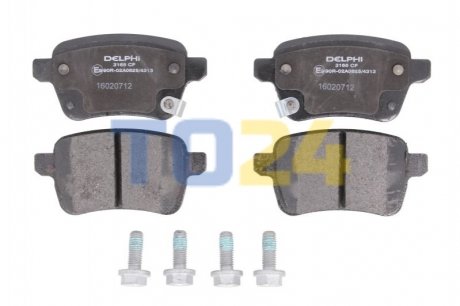 Дисковые тормозные колодки (задние) Delphi LP3165 (фото 1)