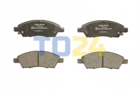 Дисковые тормозные колодки (передние) Delphi LP3170 (фото 1)