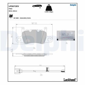 Гальмівні колодки, дискові LP5072EV