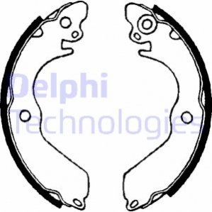 Барабанные тормозные колодки (задние) Delphi LS1649 (фото 1)
