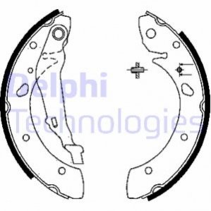 Барабанные тормозные колодки (задние) Delphi LS1843 (фото 1)