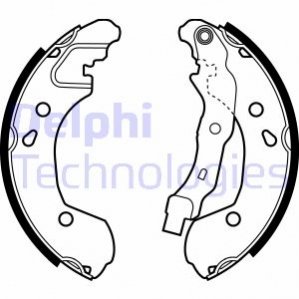 Барабанные тормозные колодки (задние) Delphi LS1965 (фото 1)
