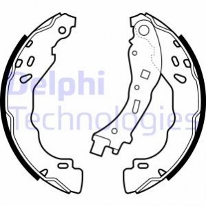 Барабанные тормозные колодки (задние) Delphi LS2065 (фото 1)