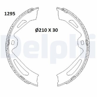 DELPHI PORSCHE Комплект гальмівних колодок (барабанні) CAYENNE 2.9-4.0 17- LS2179