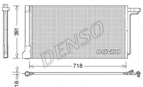 Радіатор кондиціонера DENSO DCN10028 (фото 1)