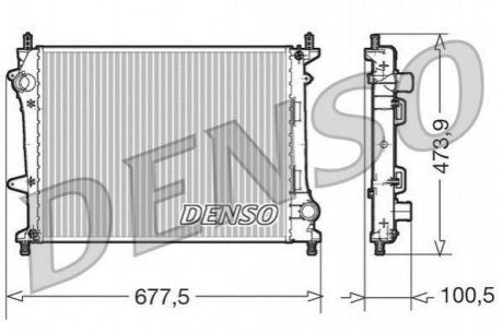 Радиатор DENSO DRM09037 (фото 1)