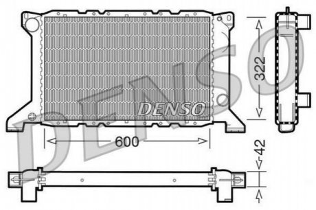 Радиатор охлаждения двигателя DENSO DRM10098 (фото 1)