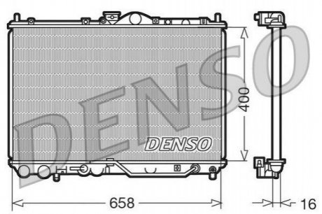 Радиатор охлаждения двигателя DENSO DRM45011 (фото 1)
