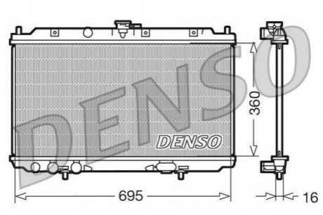 Радіатор охолодження двигуна DENSO DRM46012 (фото 1)