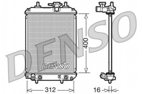 Радиатор охлаждения двигателя DENSO DRM50050 (фото 1)