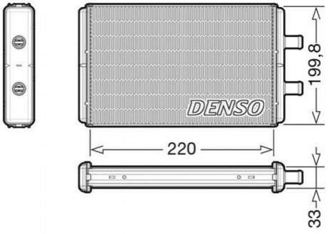 Радиатор печки DENSO DRR12016 (фото 1)