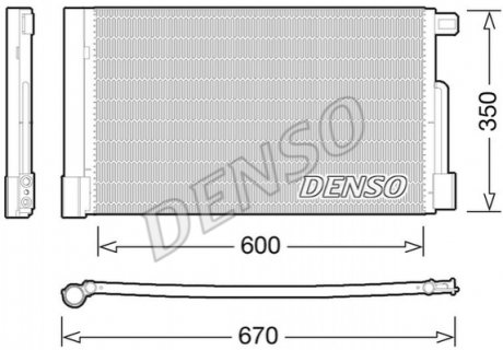 Радіатор кондиціонера DENSO DCN01004 (фото 1)