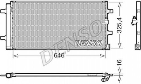 Радиатор кондиционера DENSO DCN02041 (фото 1)