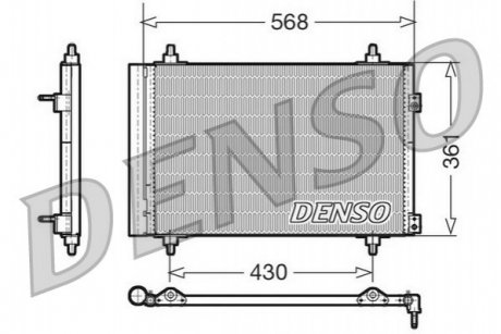 Радіатор кондиціонера DENSO DCN07008 (фото 1)