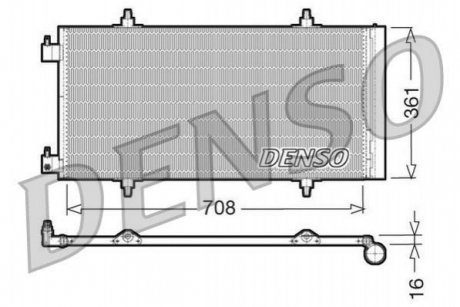 Радіатор кондиціонера DENSO DCN07011 (фото 1)