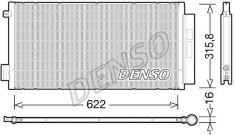 Радіатор кондиціонера DENSO DCN09044 (фото 1)