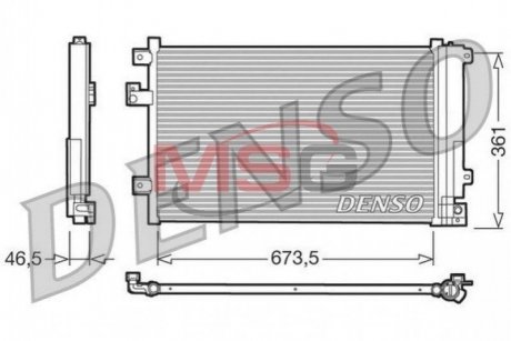 Радиатор кондиционера DENSO DCN09084 (фото 1)