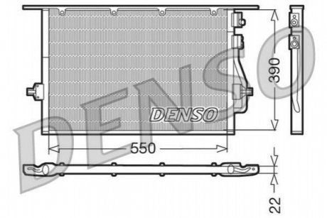 Радиатор кондиционера DENSO DCN10014 (фото 1)