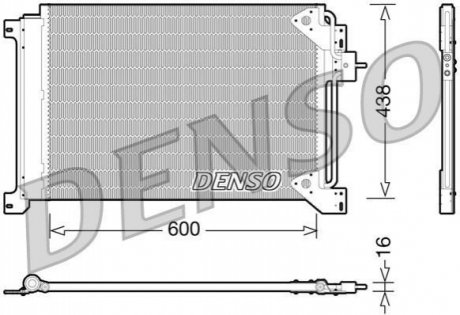Радиатор кондиционера DENSO DCN12004 (фото 1)