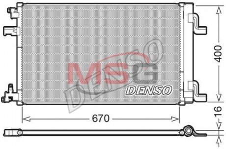 Радиатор кондиционера DENSO DCN20002 (фото 1)