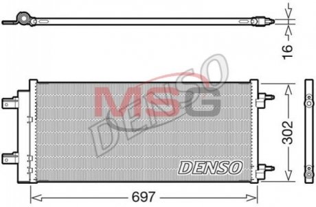 Радіатор кондиціонера DENSO DCN20044 (фото 1)