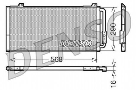 Радиатор кондиционера DENSO DCN24001 (фото 1)
