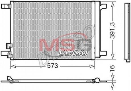Радиатор кондиционера DENSO DCN32066 (фото 1)