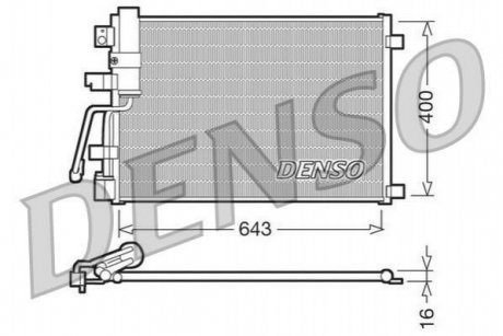 Радиатор кондиционера DENSO DCN46003 (фото 1)