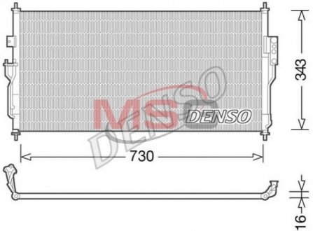 Радиатор кондиционера NISSAN ALMERA Classic (B10) 06-н.в. DENSO DCN46006 (фото 1)
