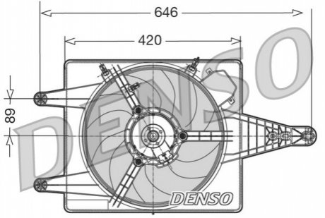 Вентилятор радіатора DENSO DER01010 (фото 1)