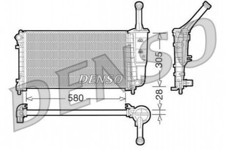 Радіатор, охолодження двигуна DENSO DRM09106 (фото 1)