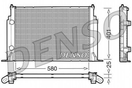 Радіатор, охолодження двигуна DENSO DRM09122 (фото 1)