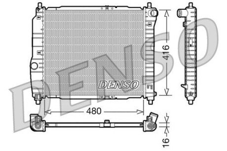 Радіатор CHEVROLET/DAEWOO AveoT200,250/Kalos "1,2-1,5 "02-14 DRM15003