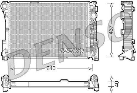 Радиатор охлаждения двигателя DENSO DRM17046 (фото 1)