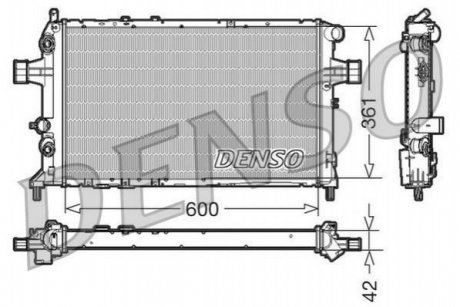 Радіатор, охолодження двигуна DENSO DRM20016 (фото 1)