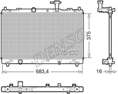 Радіатор основний DENSO DRM47038 (фото 1)