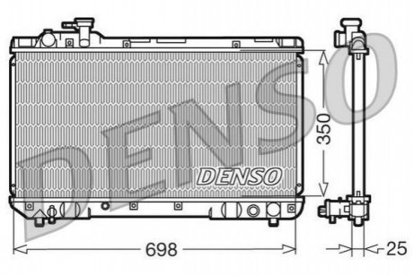 Радіатор, охолодження двигуна DENSO DRM50020 (фото 1)