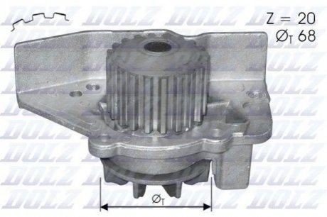 Водяной насос (помпа) DOLZ C118 (фото 1)