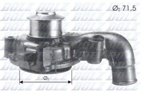 Водяний насос (помпа) DOLZ F165 (фото 1)
