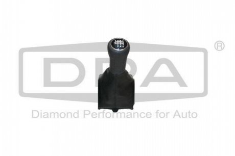Рукоятка кулисы (черная 6ступ) без чехла VW A6 (97-05) DPA 77111635502 (фото 1)