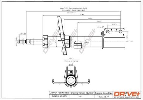 Амортизатор (передній) Renault Clio III 05- (ГАЗ) DP1610100001