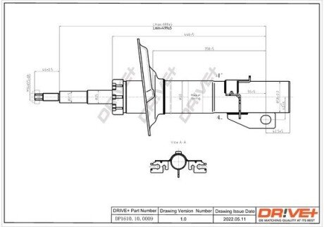 Амортизатор (передній) Citroen Jumper/Fiat Ducato/Peugeot Boxer 06- (1.1-1.5t) DP1610100009