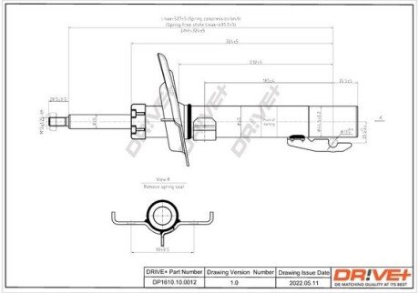 Амортизатор (передній) Renault Scenic 03- DP1610100012